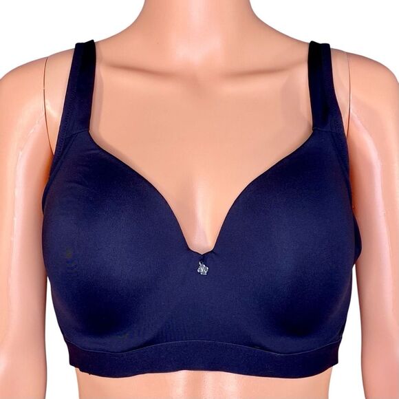 Breezies Natural Embrace Underwire Contour Tee Shirt Bra Black Size 34D - Picture 1 of 5